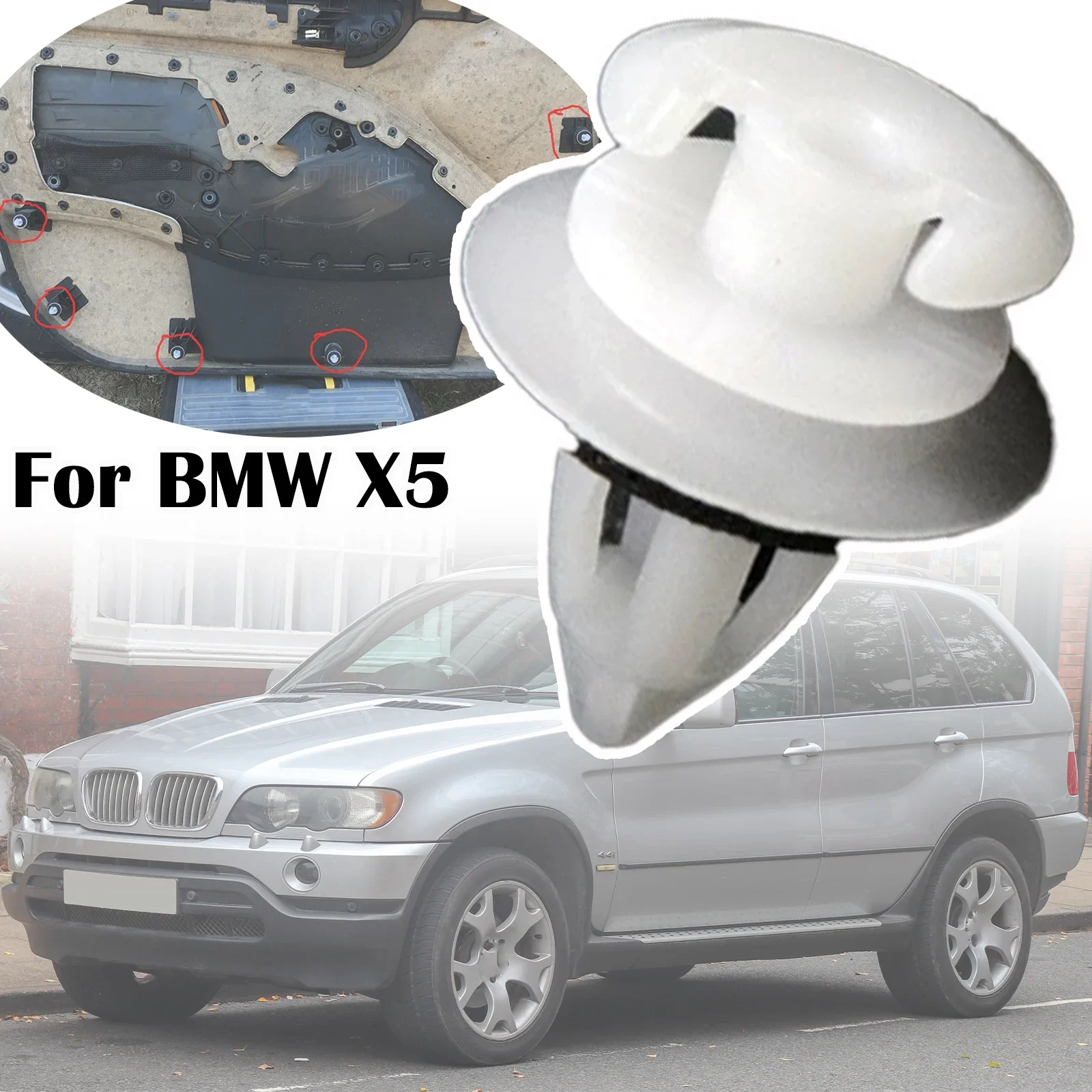 

For BMW X5 E53 Car Door Card Panel Trim Lining Clamp Interior Clip 51411973500 2000 2001 2002 2003 2004 2005 2006