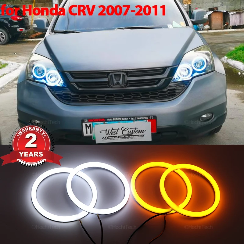 

Cotton LED Angel Eyes Kit Halo Ring Headlight Lamps For HONDA CR-V CRV 2007- 2011 Ultra Bright Refit Day Light turn signal light