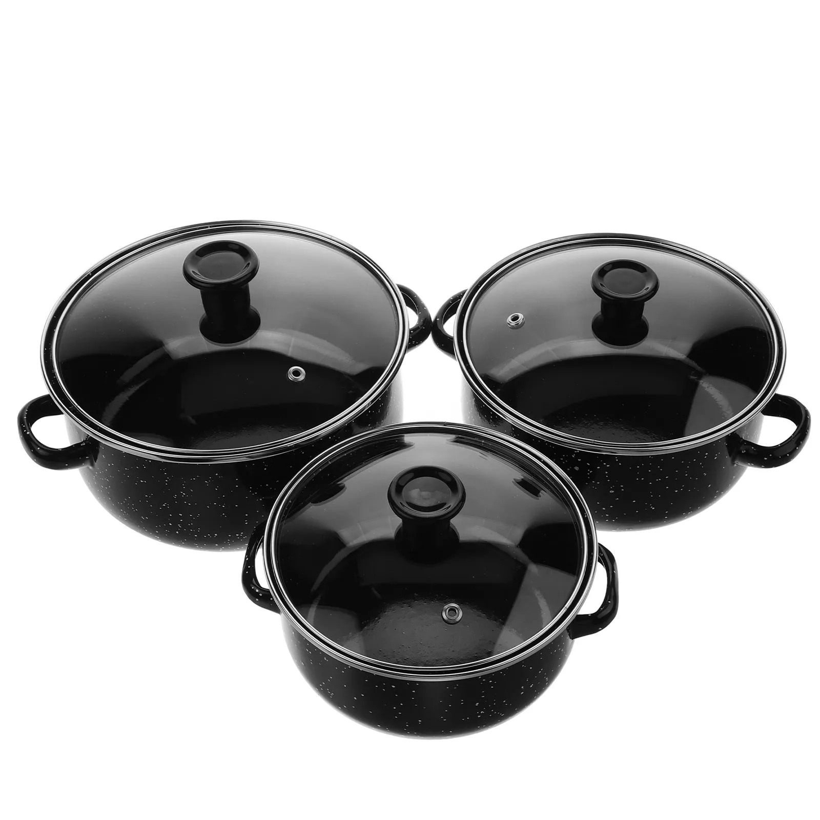 

1Set Mini Soup Pot Set Lightweight Enamel Pan with Handle Small Soup Pan for Single Serving Portable Cookware Set
