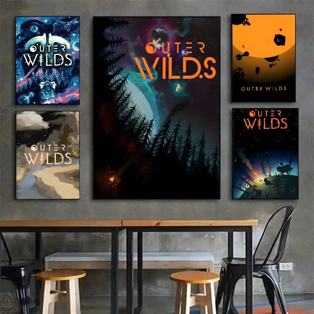 ملصق لوحة ملصق من Game O-Outer Wild مع مطبوعات هدية تزيين غرفة النوم وغرفة المعيشة