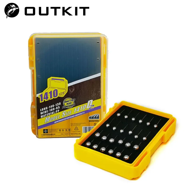 OUTKIT dwustronne pudełka na sprzęt wędkarski przynęta wędkarska główka jigowa Box Organizer przynęta na ryby futerał do przechowywania sprzętu na ostrza Spinner