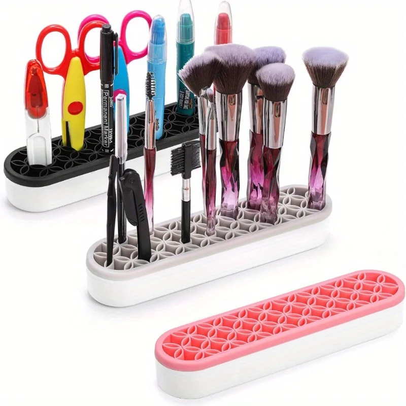 Siliconen Make-Up Borstel Houder Multi-Functionele Zachte Nagelborstel Opbergdoos Modieuze Make-Up Stand Organizer Voor Vrouwen Meisjes