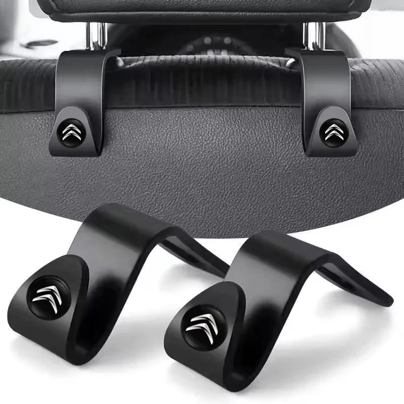Ganchos portáteis para encosto de assento de carro, acessórios de armazenamento para citroen c2 picasso jumpy c1 c5 c4 c3 celysee ds3 xsara c crosser grand, 2 peças