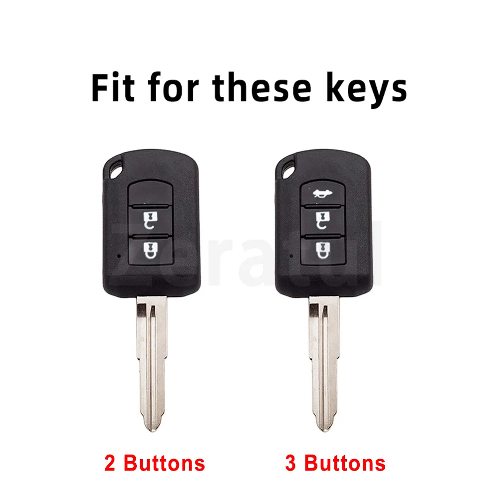 For Mitsubishi Outlander Lancer EX Galant Pajero ASX Space Star ASH Remote Car Key Cover Holder Shell Keyless Case 2 3 Buttons