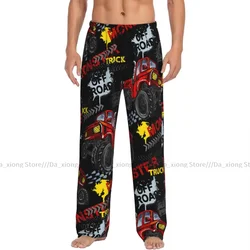 Pijamas abstractos para hombre, pantalones de salón, pantalones de dormir, camión, coche, rastro de neumático