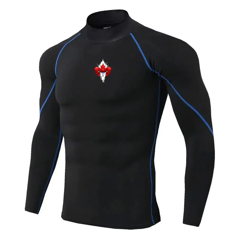 Men Sport T-shirt Quick Dry Bodybuilding Running Shirt Long Sleeve Compression Top Gym T Shirt Men Fitness Tight Men Underwear