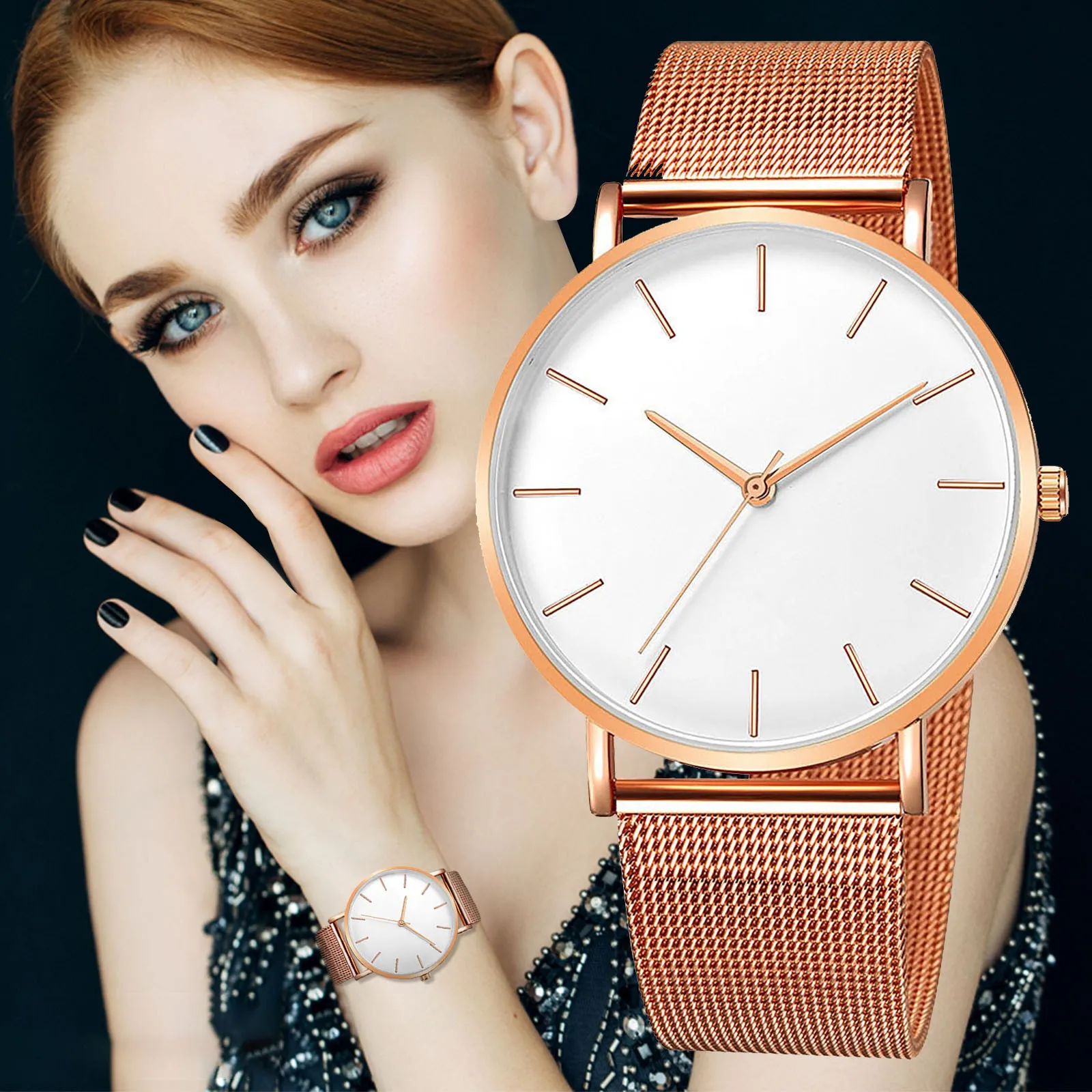 

Casual Quartz Watch Brand Steel Mesh Belt Watch For Men Women Round Casual Student Wristwatch Business Wristwatches Relogio