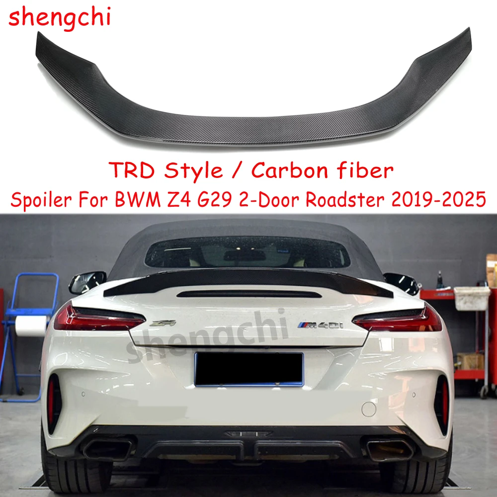 G29 TRD styl FRP/z włókna węglowego tylny spojler do BMW Z4 tylny Spoiler bagażnika tylnego 2019-2025 2 drzwi Roadster