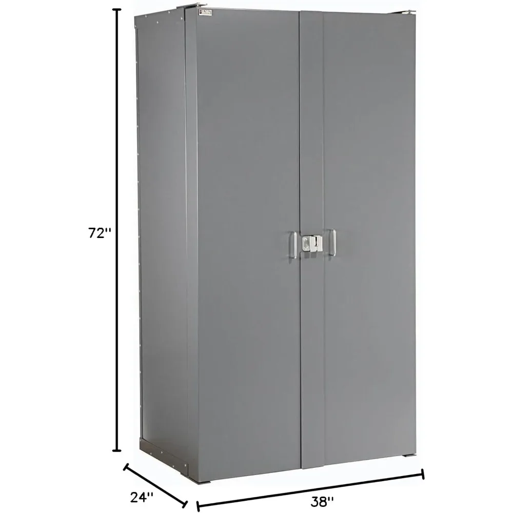 Bin Cabinet with 68 Blue Bins, 38x24x72, Unassembled