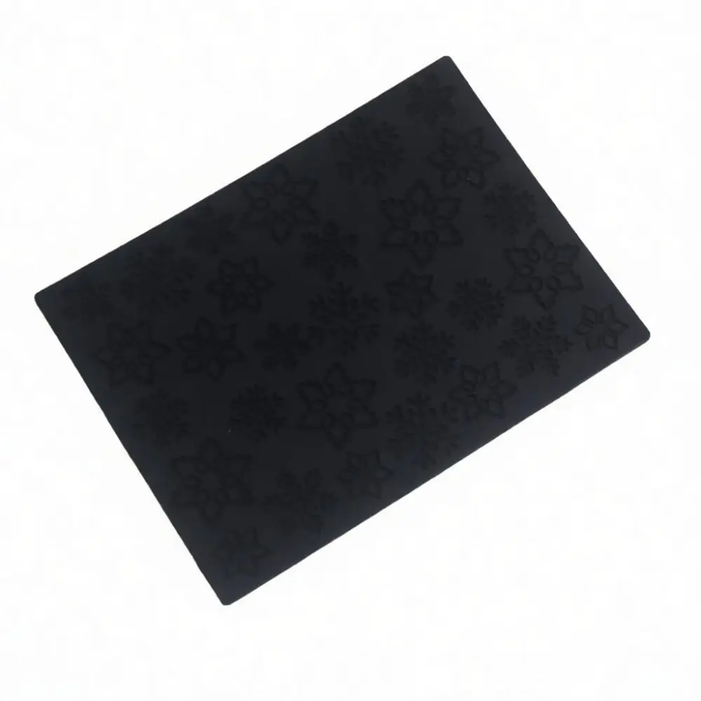 Silicone Texture Mat For Baking Mousse Cake Decorating Black Fondant Impression Mold Flexible Kitchen Accessory Bakery Supplies