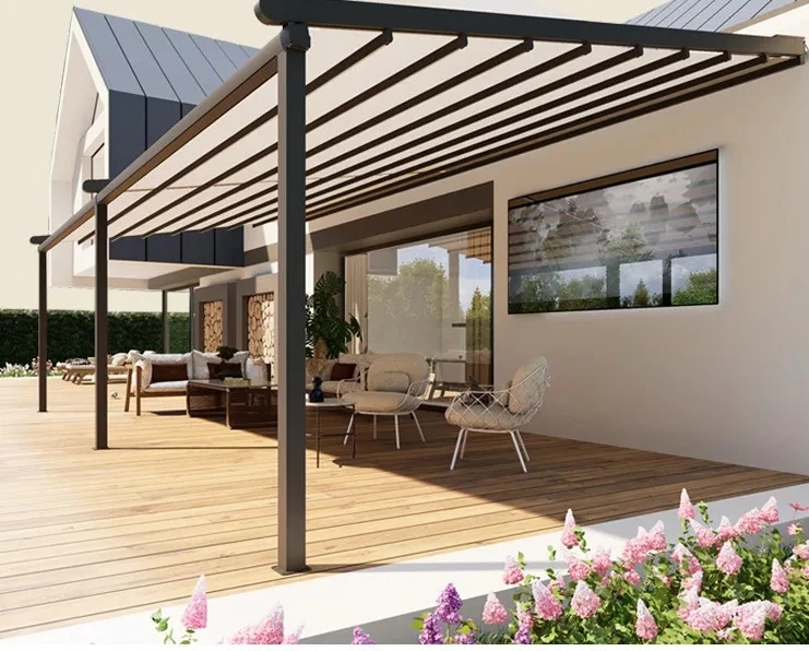 Factory Direct 2026 Intelligent Electric Folding Sunshade - Remote Control for Automatic Opening and Closing.