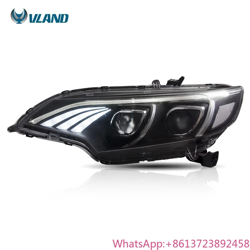 

VLAND Factory Wholesales Auto Head Light Full LED Headlights 2014 2016 2018-up Sequential Car Front Lamp for Honda Jazz Fit