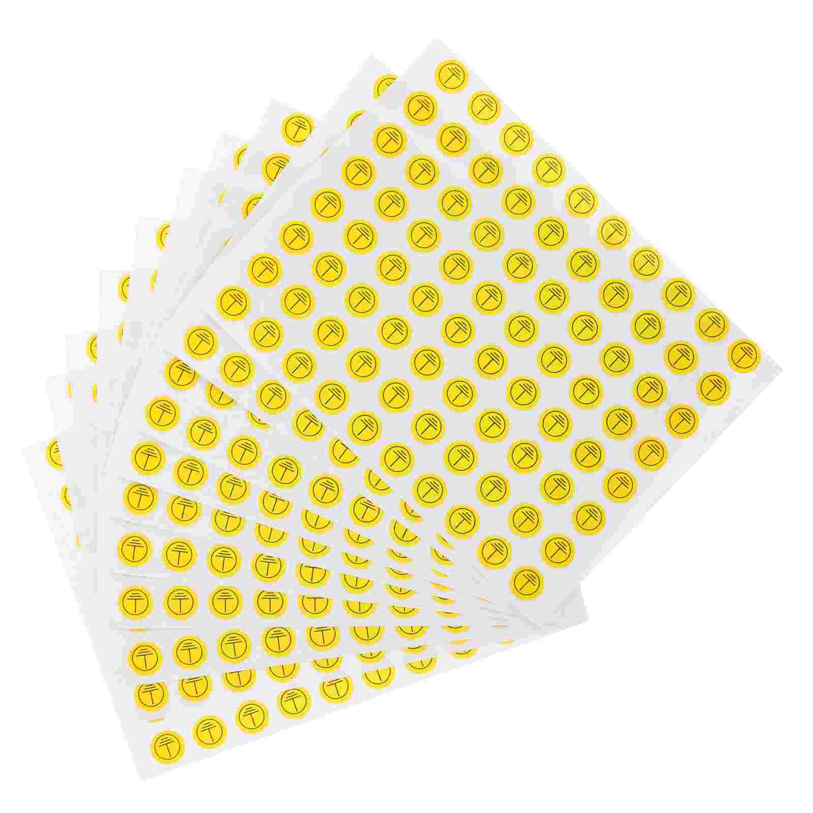 800 Stuks Aardingsteken Symbool Stickers Aarde Labels Elektrische Mechanische Paneelwaarschuwing Gecoat Papier Werk Planeet