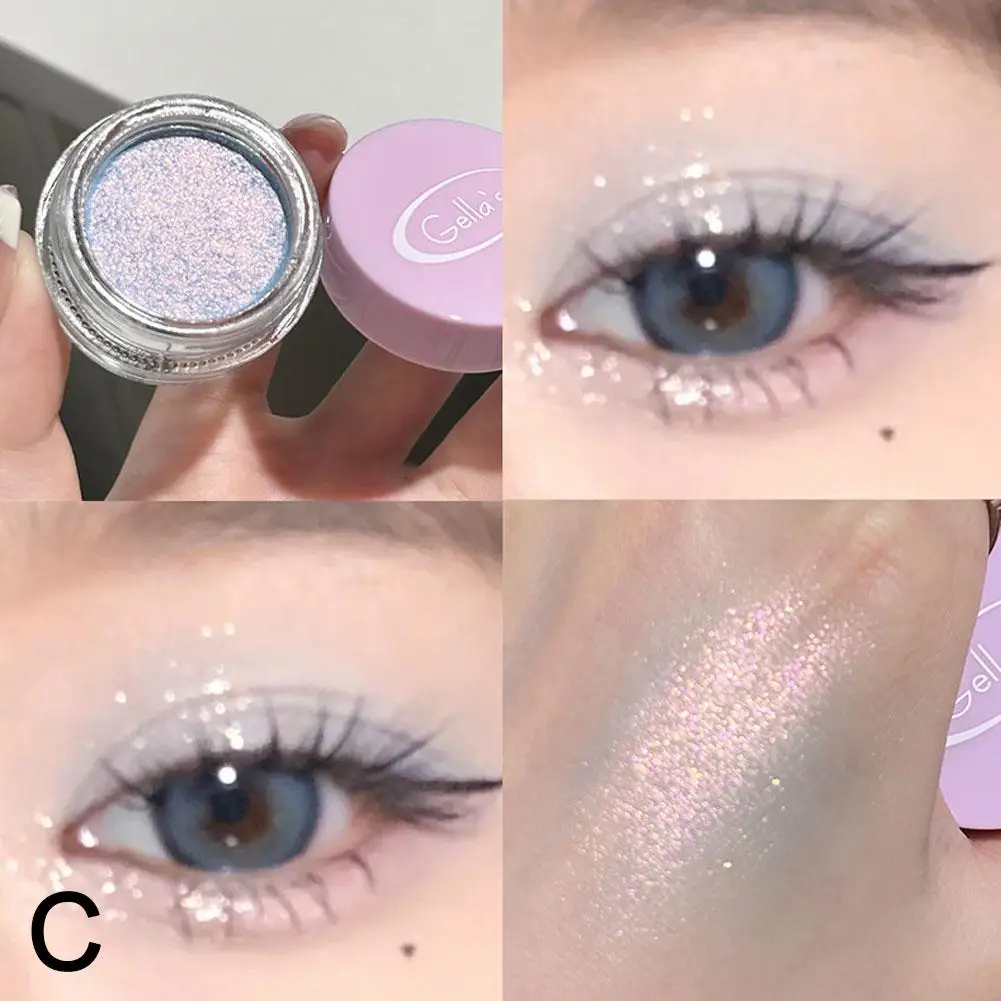 Glitter Eye Shadow Gel Cream Pearlescent Liquid Eyeshadow Way Highlighters Silver Brightening Milky Diamond Makeup Eyes Con T0K4