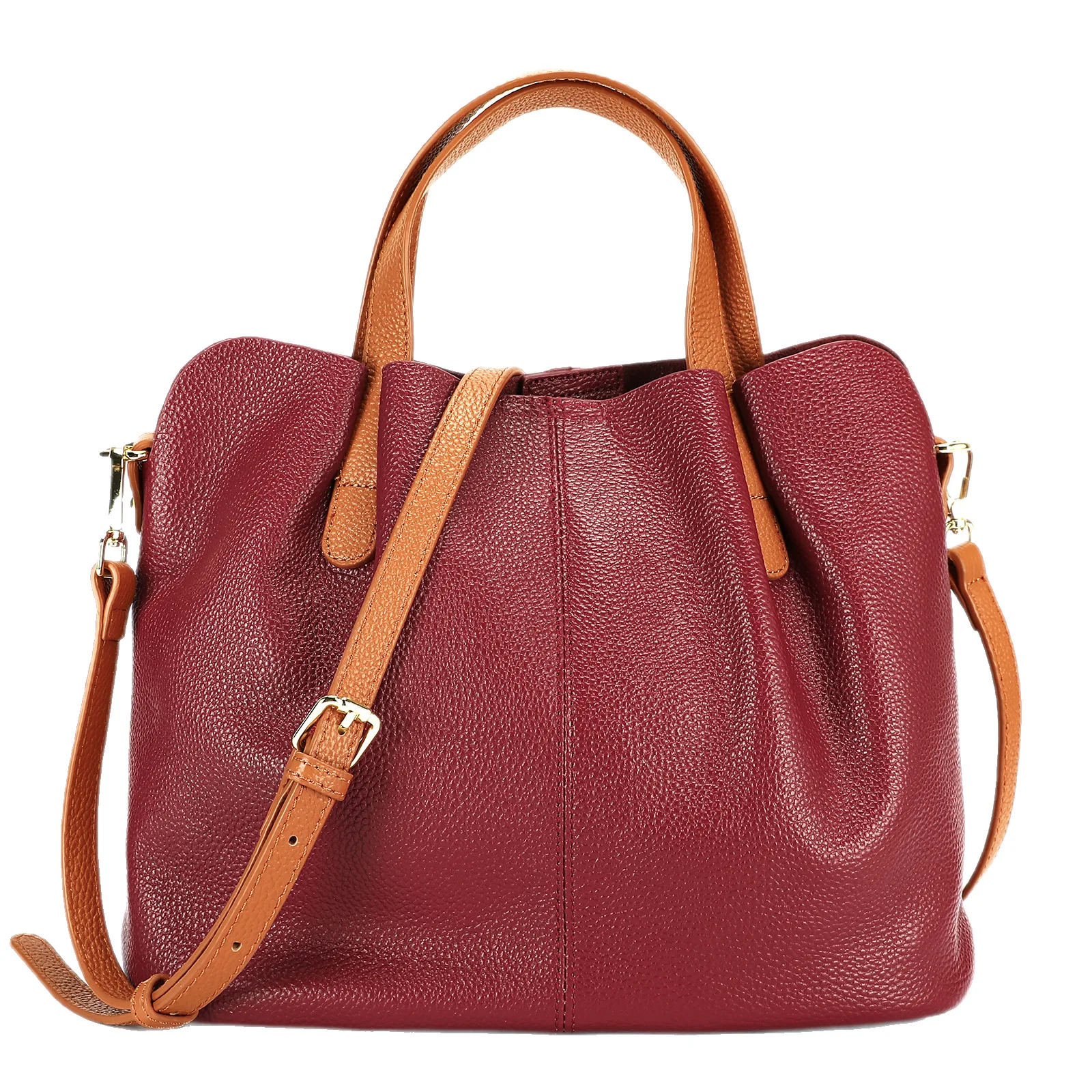 

2025 New Fashion Bucket Women Handbags European Designer Cow Genuine Leather Shoulder Bags Female Brand Luxury Crossbody Bag