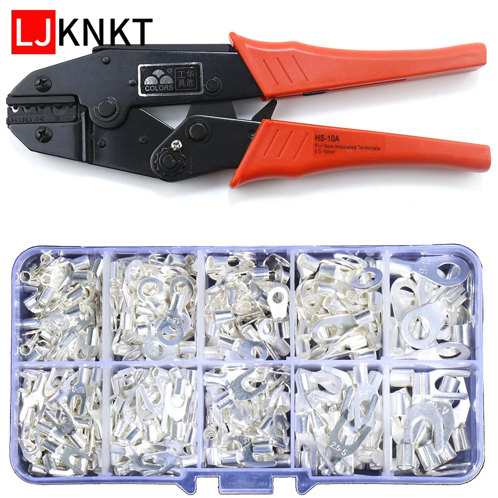 

Crimping Pliers Terminals tool Connector Cold Pressed Crimp Copper Nose Wiring Set Wire Cable Press Ring Fork Terminal