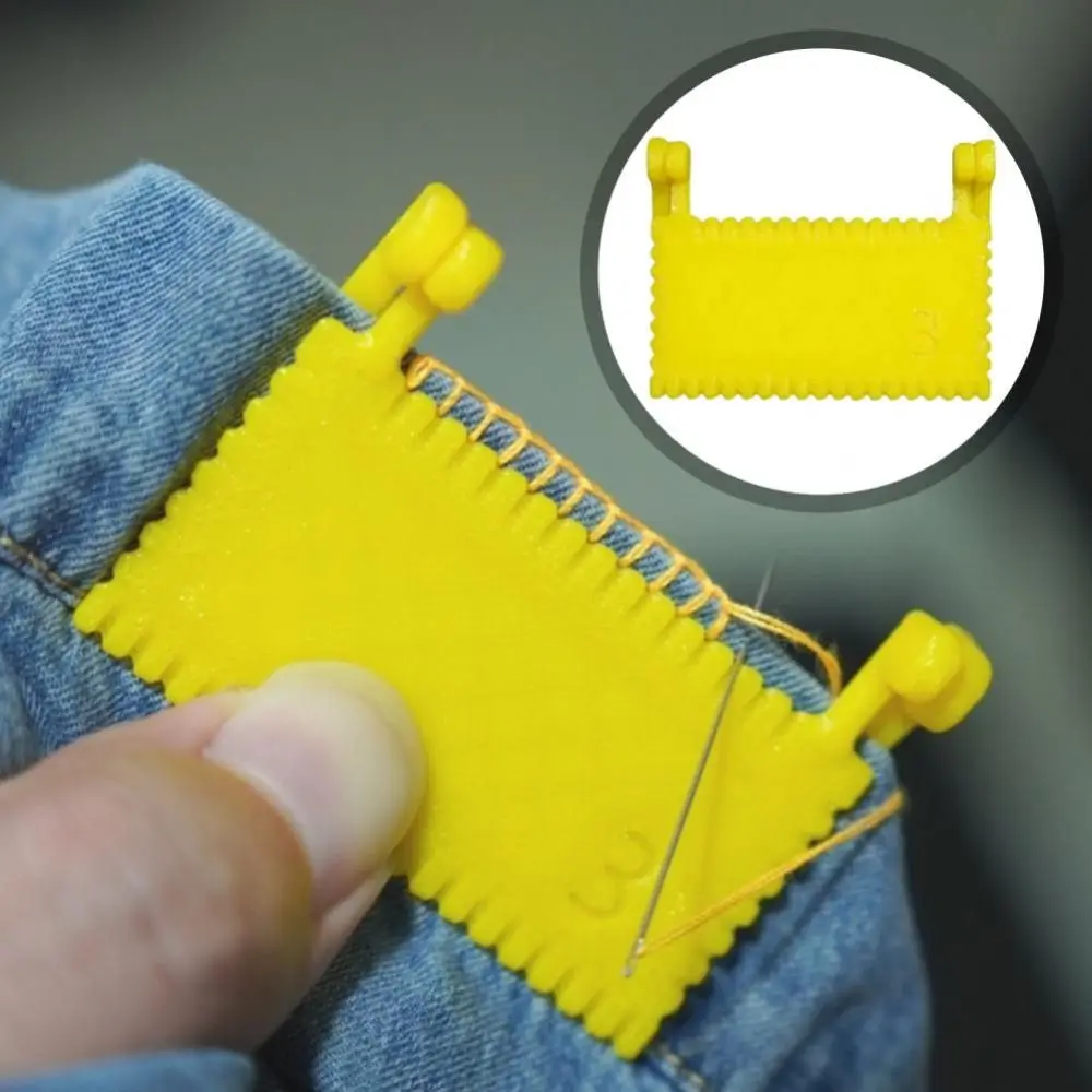 1/2Pcs Needle Gauge Edge Stitching Lock Sewing Gauge Non-Slip Seam Finishing Sewing Needle Gauge Measuring Tool Clip-on Tool