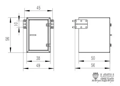 Lesu 1/14 Tamiyaya RC جرار شاحنة نموذج سيارة ترقية صندوق أدوات معدنية A TH04726