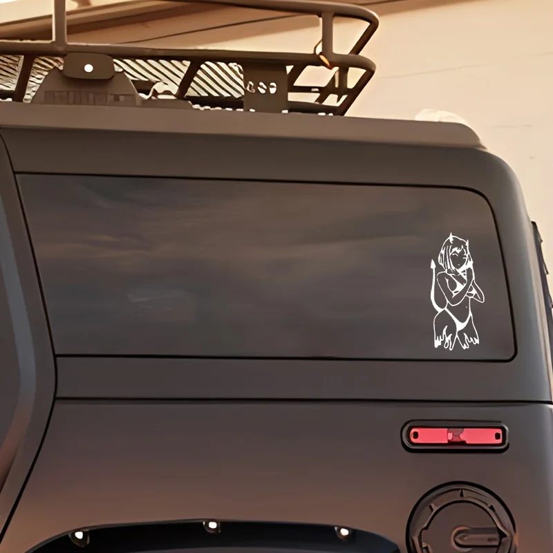 قطعة واحدة من ملصق سيارة الشيطان المجسم - شارات بتصميم شيطان قوس قزح نابضة بالحياة للسيارات وأجهزة الكمبيوتر المحمولة وعشاق الديكور المتفوق