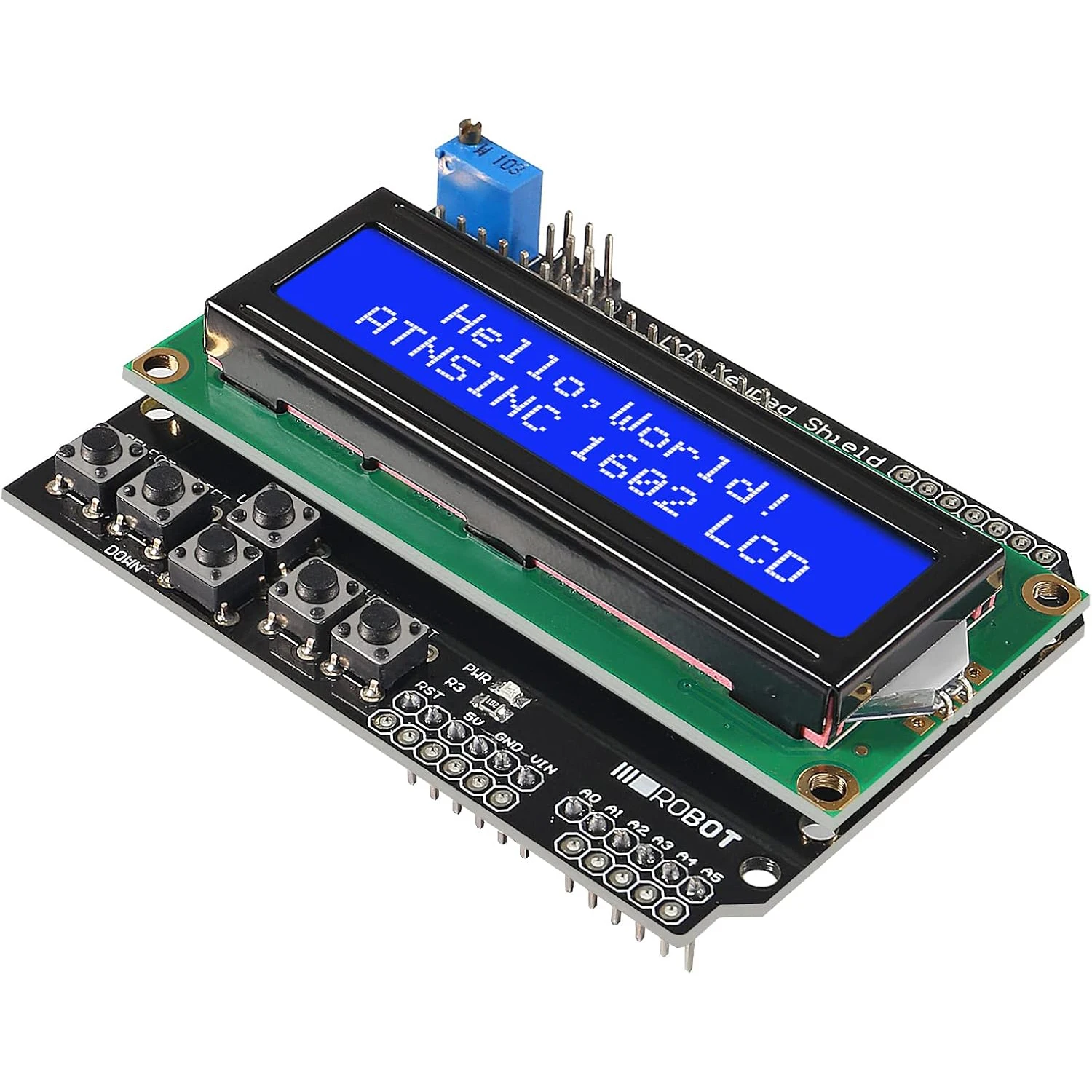 1602 LCD Keypad Shield LCD1602 LCD 1602 Module Display Blue Screen for Arduino Duemilanove Robot