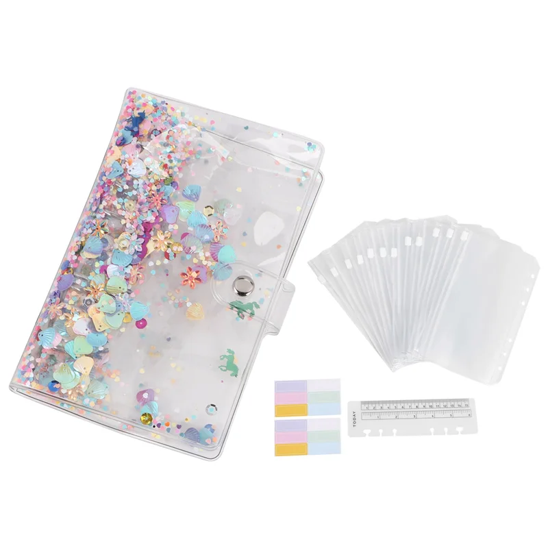 مجلد ABDE-A6، مجلد الميزانية، يستخدم في الميزانية، مفكرة تخطيط الميزانية، مجلد المغلف النقدي، وردي مع مظروف الميزانية