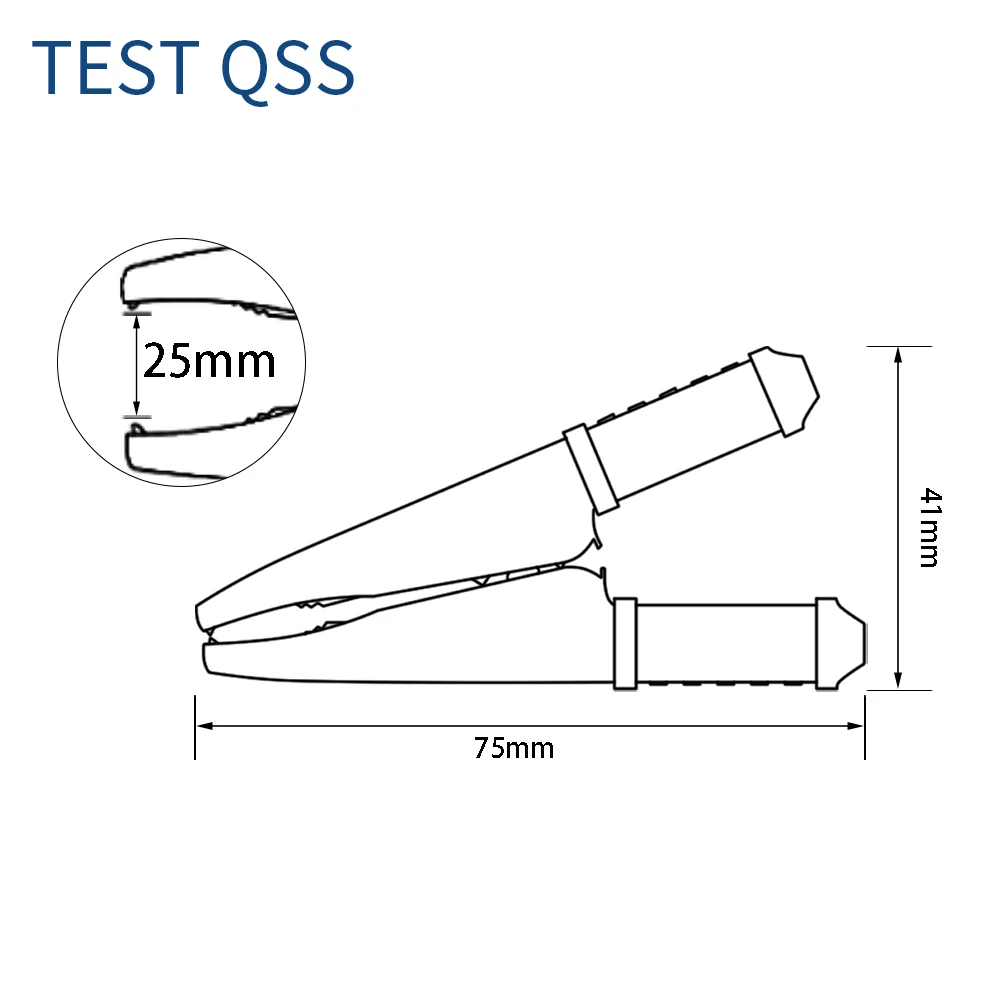 QSS 4MM Insulation Alligator Clips Metal Crocodile Clamp for Wires Test Accessories DIY Electrical Tools 30A 1000V Q.60051