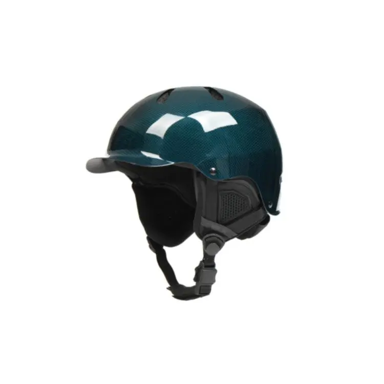 프라이빗 맞춤 고품질 탄소 섬유 편안한 착용감 스키 헬멧 (겨울 야외 스포츠용)