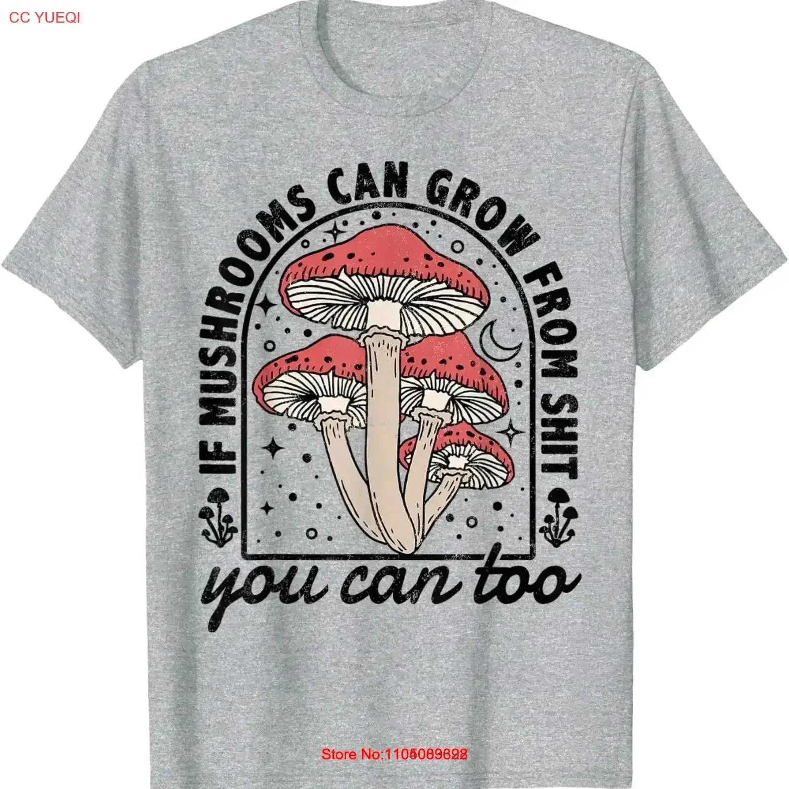 

Если грибы можно вырастить из тебя слишком забавная футболка с надписью, винтажная стираная повседневная дышащая стильная слегка винтажная стираная футболка