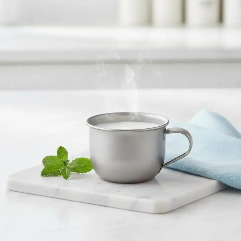 Portable Pure Titanium Camping Tea Cup 80ml/220ml Durable Heat Resistant Coffee Mug for Outdoor Picnic Travel Kitchen