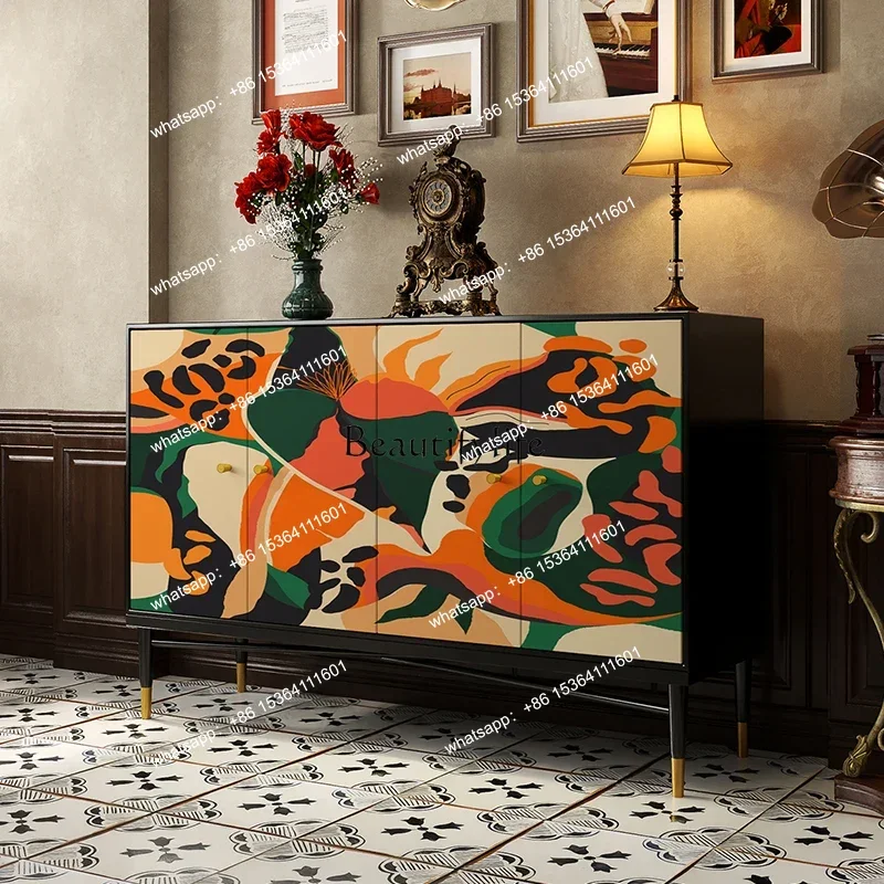 

yj5 Abstract Art Corridor Aisle Storage Shoe Cabinet Bedroom Storage Decorative Storage Light Luxury Dining Side Cabinet