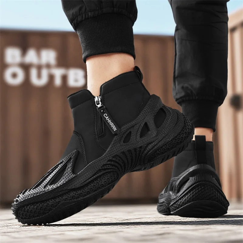 أحذية تكتيكية للرجال مع أشرطة للتدريب القتالي وأشرطة مقاومة للماء قابلة للتنفس متعددة الوظائف للدراجات النارية والمشي لمسافات طويلة في الهواء الطلق #6