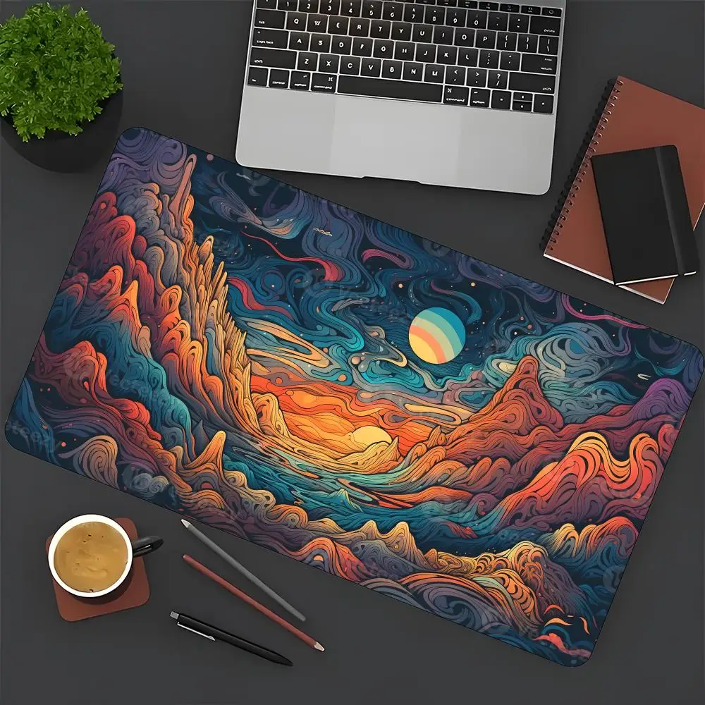

Mouse XXL mouse mat mouse mat large aesthetic desk mat XXL carpet for mouse computer mat Magic Art Landscape Pad