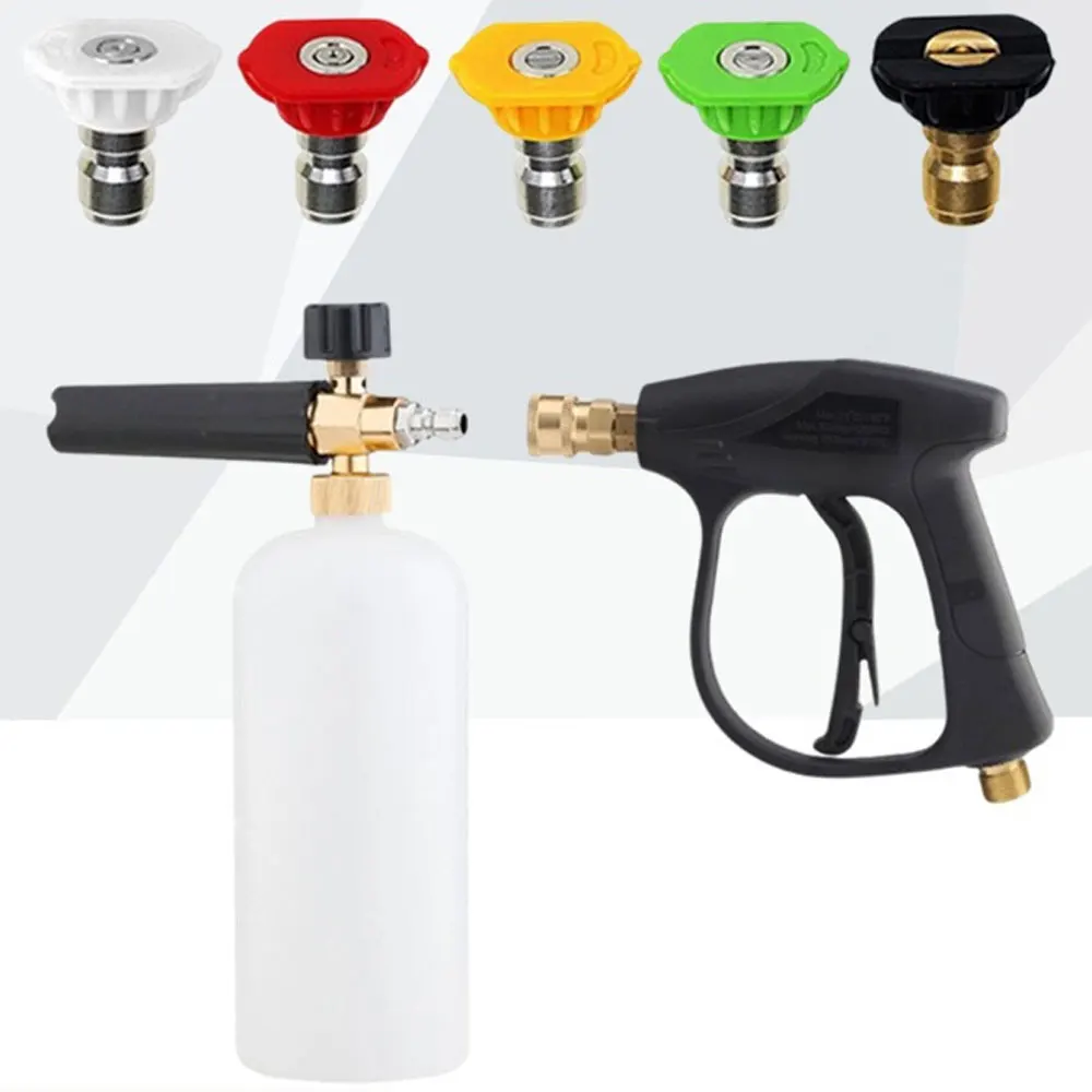 Lançador de Espuma de Alta Pressão para Lavagem Automotiva com Bico Ajustável para Limpeza de Veículos Domésticos