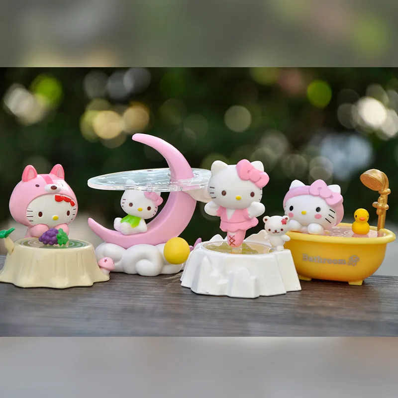 Sanrio Hello Kitty gato juguetes figuras muñeca modelo habitación creativa mesa pastel ornamento regalo Kuromi figura Anime