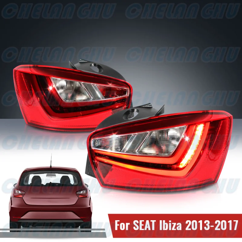 LED Tail Light For Seat ibiza FR 2013 2014 2015 2016 2017 Pair Left+Right Rear Lamp Brake Light Without Bulbs Car accessories