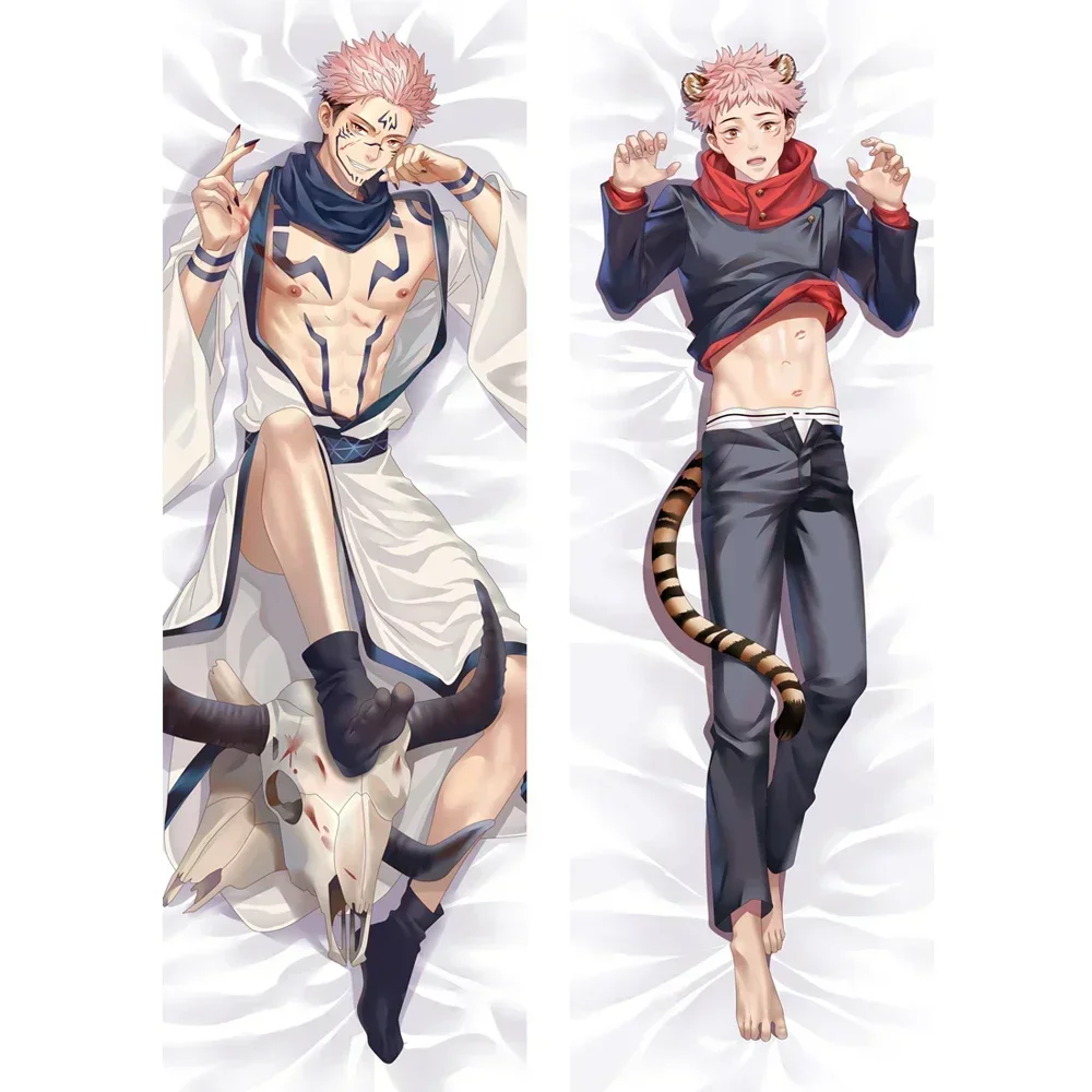 2024 Anime Dakimakura Itadori Yuji Ryomen Sukuna Male Otaku Hugging Body Pillow Case Throw Cushion Pillow Cover