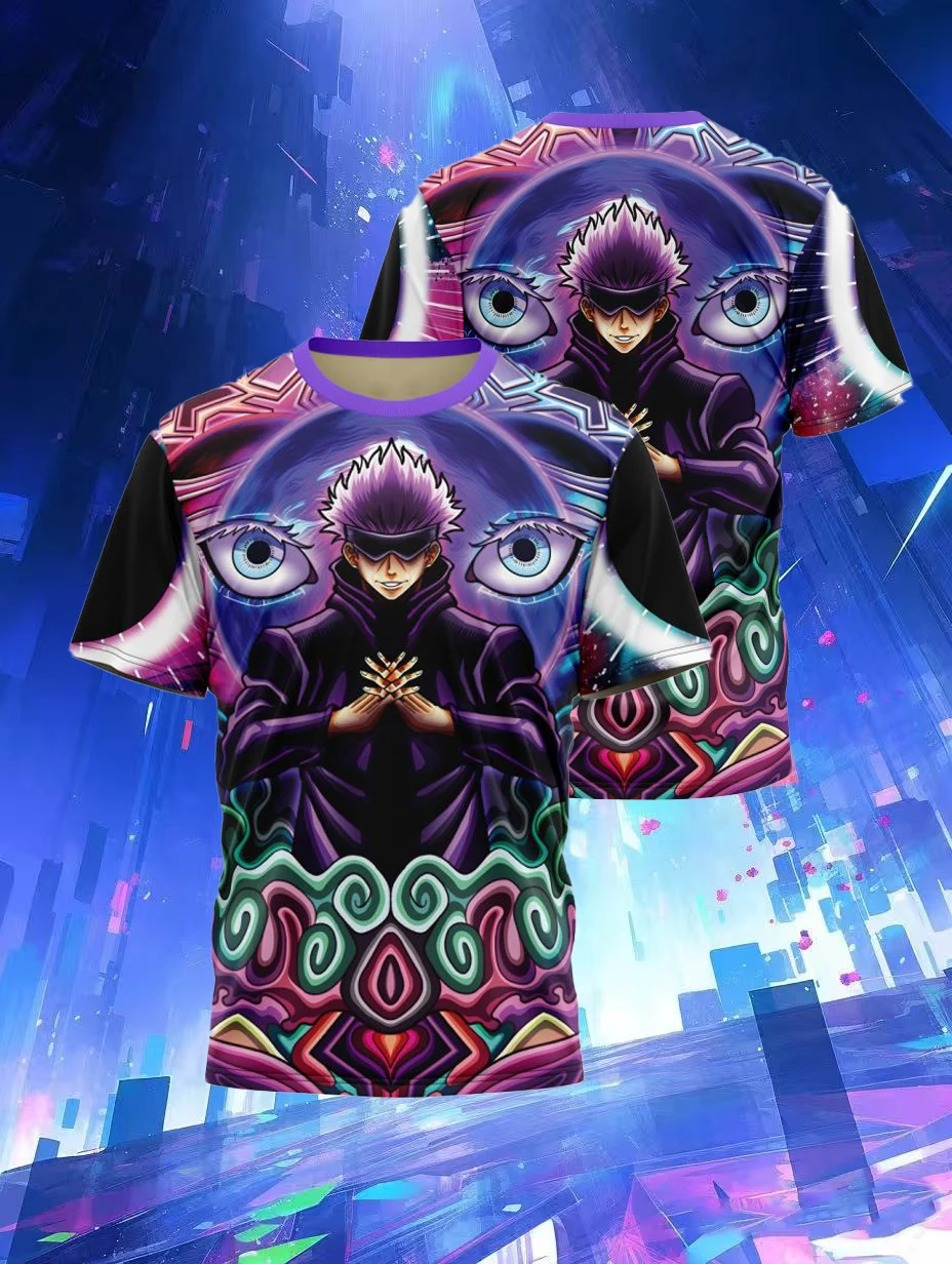 

Футболка Dream Five Wukong Heart Purple Charm Back To War, анимационная качественная быстросохнущая рубашка для взрослых и детей с 3D принтом