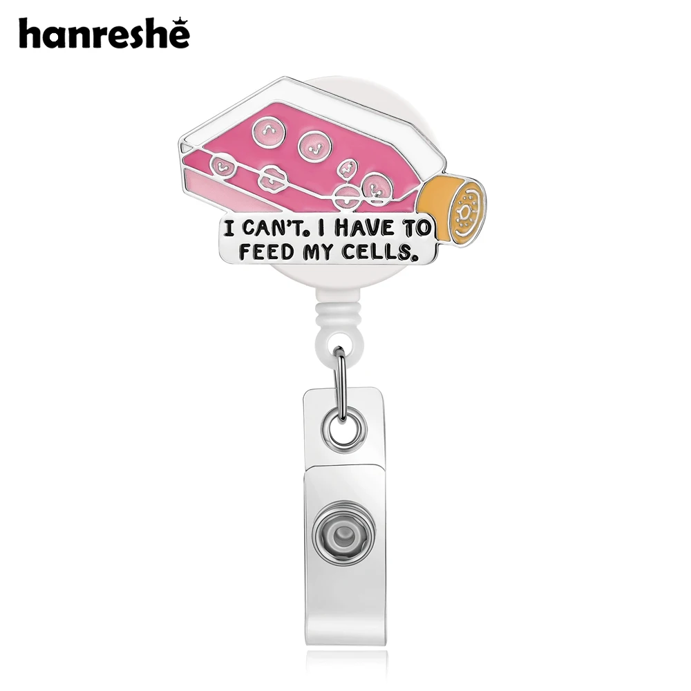 Hanreshe Funny Lab Bacterial Culture Dish Badge Reel Retractable Science ID Badge Holder Clip for Laboratory Workers Scientist
