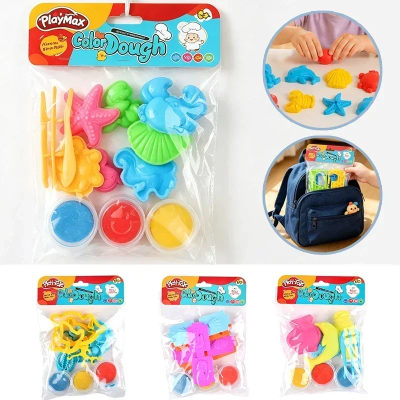 Plasticine Gift for Kids Ocean Theme Play Dough Set Non Toxic Modeling Clay Sea Animal Molds Girls Boys Creative Plasticine Kit