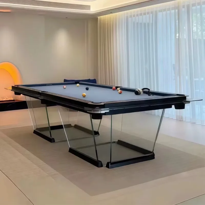 Luxury Home Glass American 8 Ball Pool Table 7ft 8ft 9ft Clear Slate Customizable Professional Indoor Use Full Set