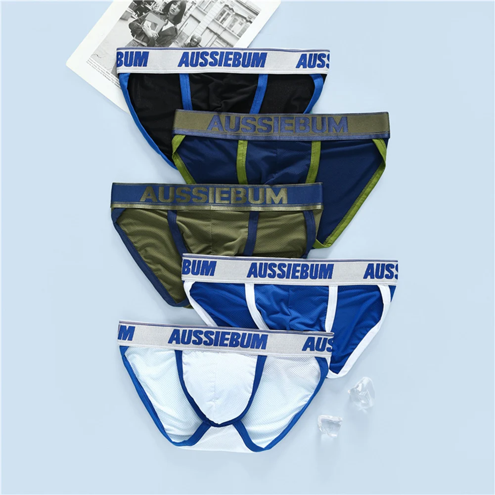 Comfortable Briefs Low Waist Underwear 95 Cotton Composition Classic Theme Comfortable Low Waist Briefs Army Green