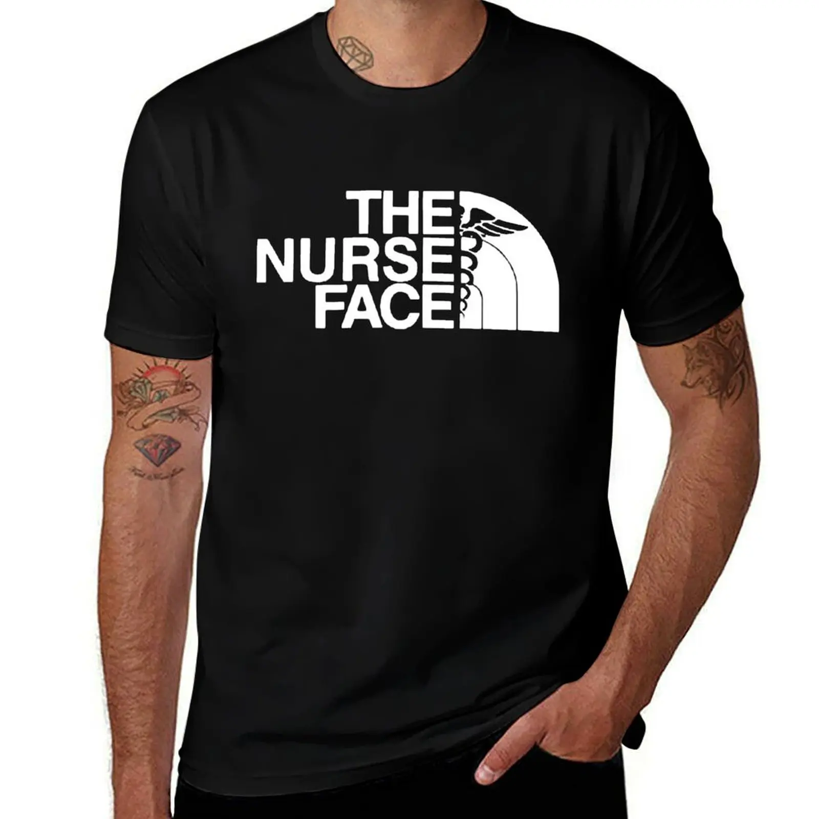 

THE NURSE FACE T-Shirt Casual Simple Design Short Sleeve Shirt