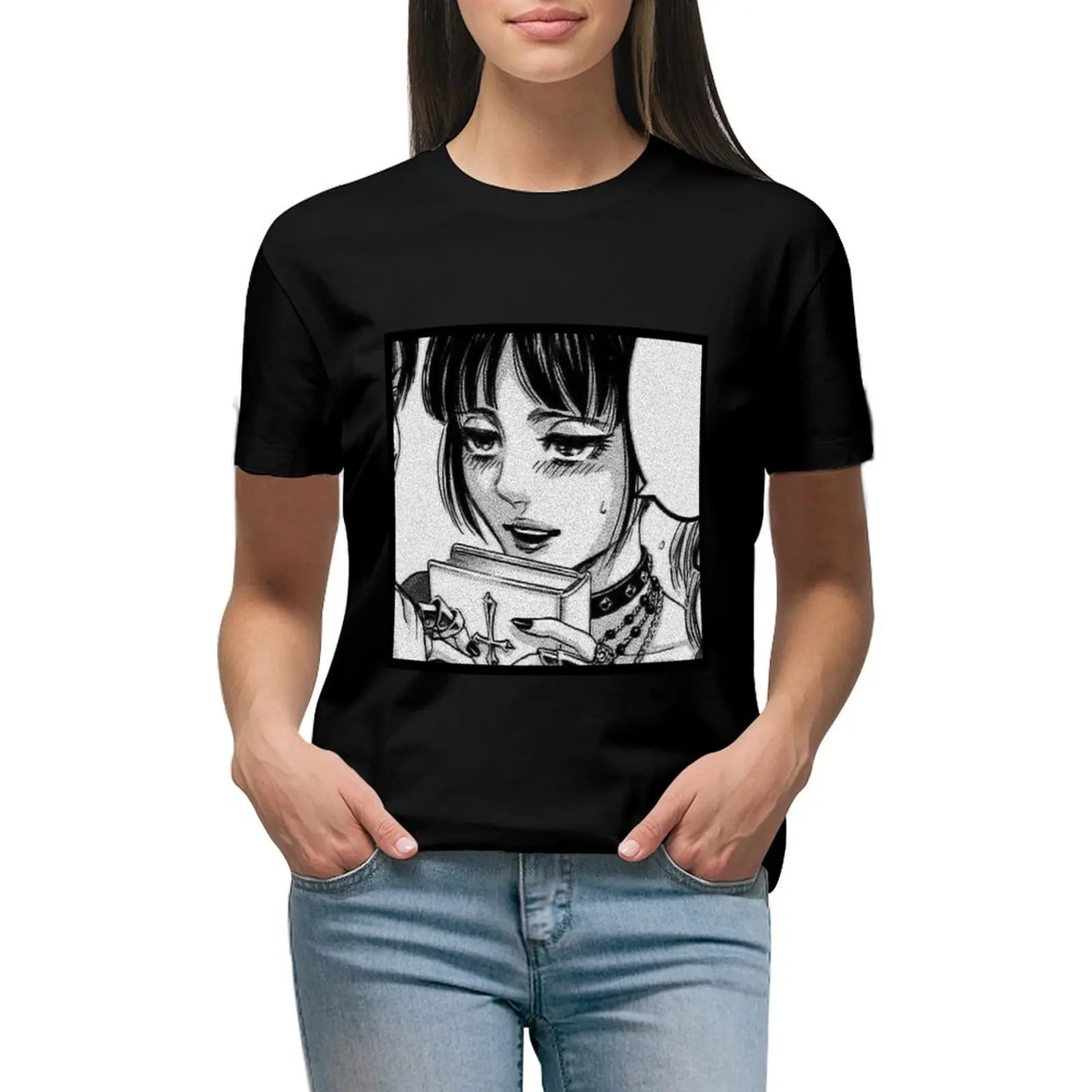 Goth Mikasa T-shirt summer tops Female clothing cotton t shirts Women