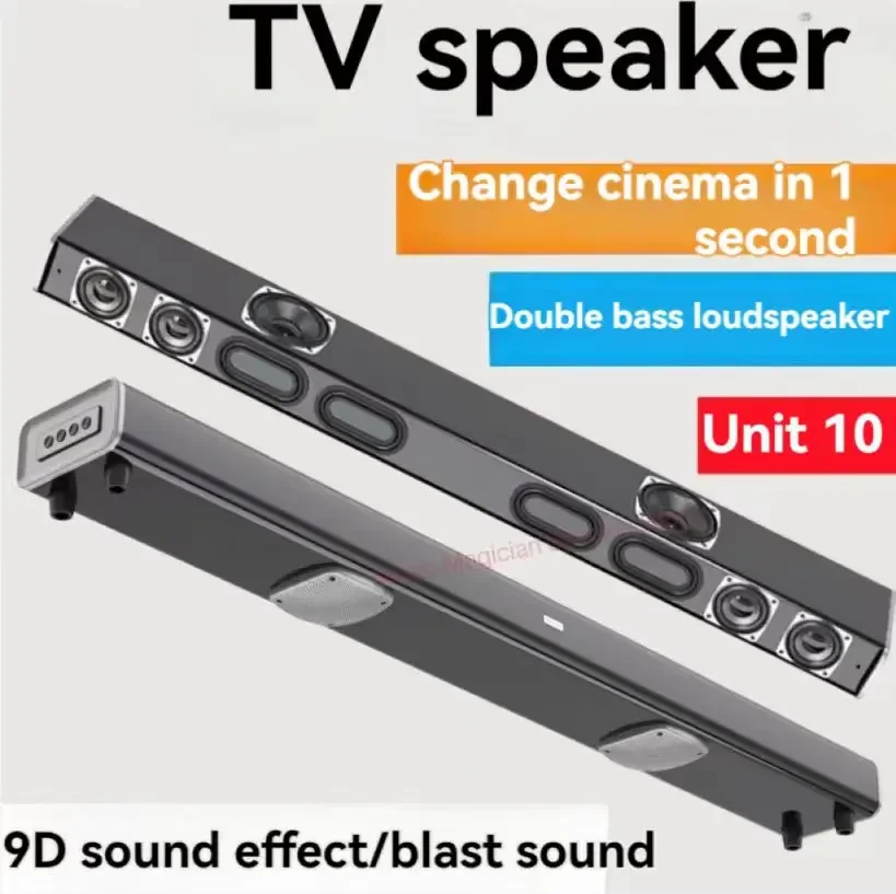 9D Stereo Sound Bar For TV 99cm Length Cinema Leval Echo Wall Bluetooth Speaker HDMI AUX U Disk Home Wireless Audio Subwoofer