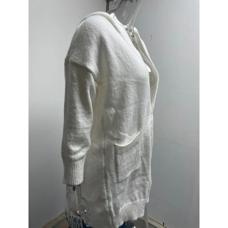 Women's Casual Long Sleeved Cardigan Autumn & Winter New Temperament Commuting Fashion Women Hooded Loose Sweater Coat