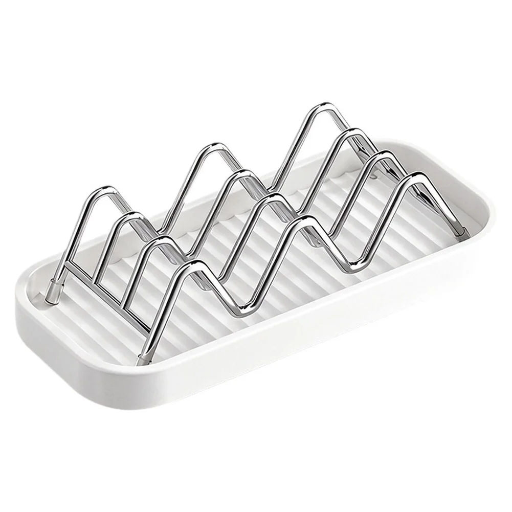 Stainless Steel W-Shaped Soap Dish With Tray Bathroom Soap Holder Drainage  For Multiple Bars Of Soap And Sponges