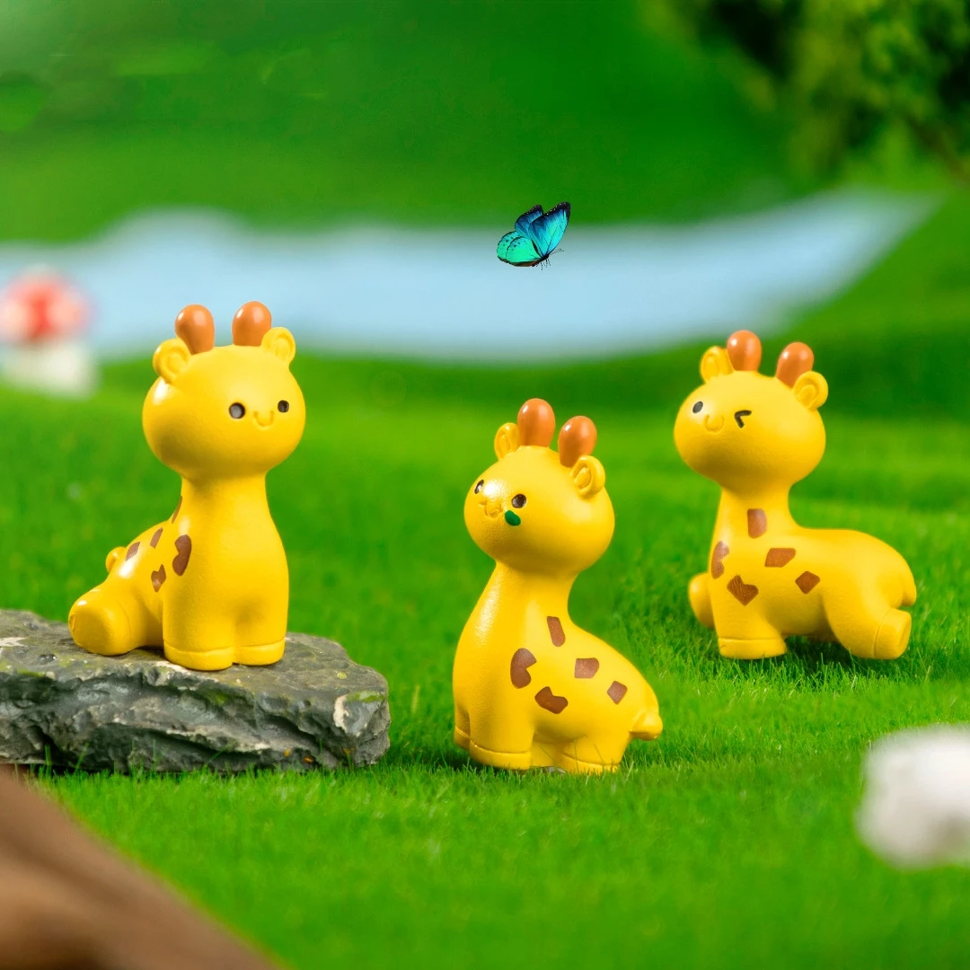 10 Stück süße Giraffe, kleine 3D-Tierdekoration, Kunstharz, Basteln, Miniaturfigur, klein, für Bonsai, Microlandscape, Feengarten-Dekoration