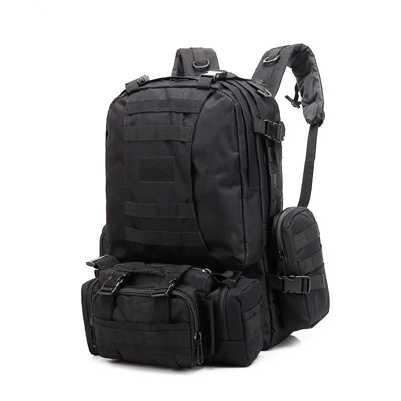 Imagem -02 - Mochila Tática de Camuflagem Multifuncional Grande Capacidade Mochila de Caminhadas ao ar Livre 55l Apta para Lazer Viagem Caça