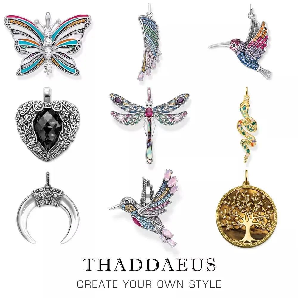 

Pendant Dragonfly Butterfly Hummingbird Wings Heart Snake Tree Tooth Bus Knot Snow Spring New Jewelry Bohemia Gift For Women Men