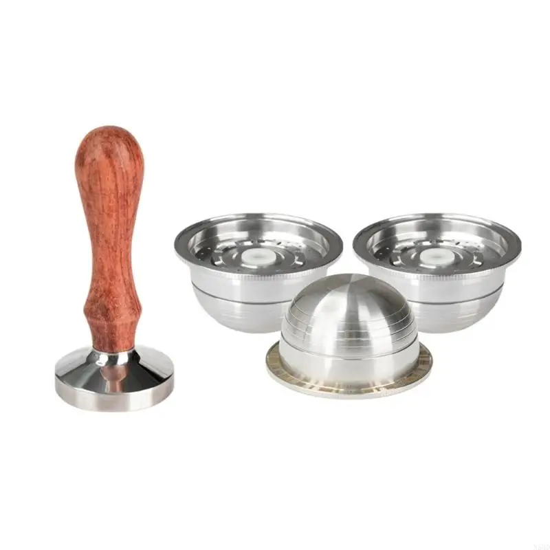 

Espresso Capsules Cup Coffee Tamper Stainless Steel Texture Coffee Machine Accessories Suitable for Office Cafe Use N58D